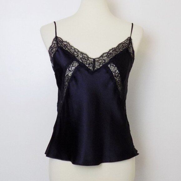 nwt victoria's secret satin and lace luxe cami top flowy silky - Picture 1 of 5